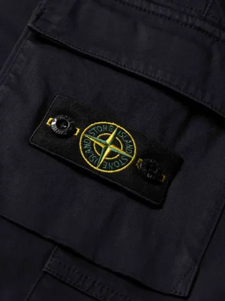 Spodnie cargo dziecięce Stone Island czarne