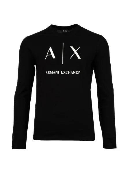 ARMANI EXCHANGE Tricou / alb negru
