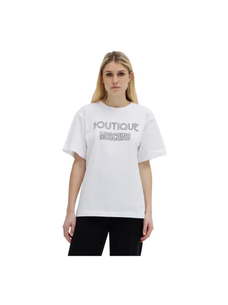 Koszulka Moschino z logo biała