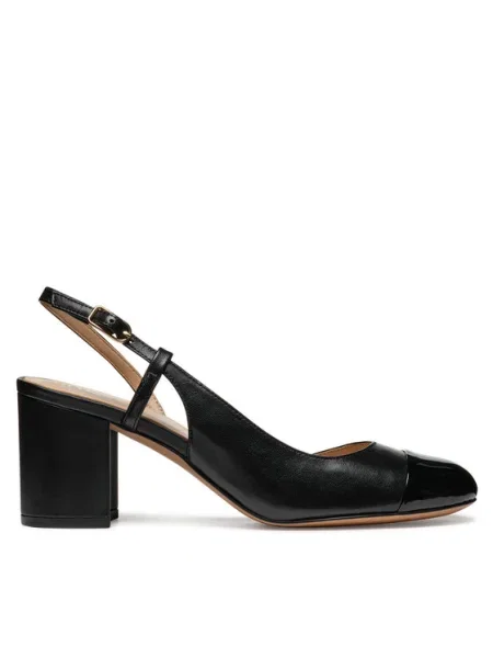 Обувки с дебел Geox D VIRNILISA 65 с дебел с отворена черно