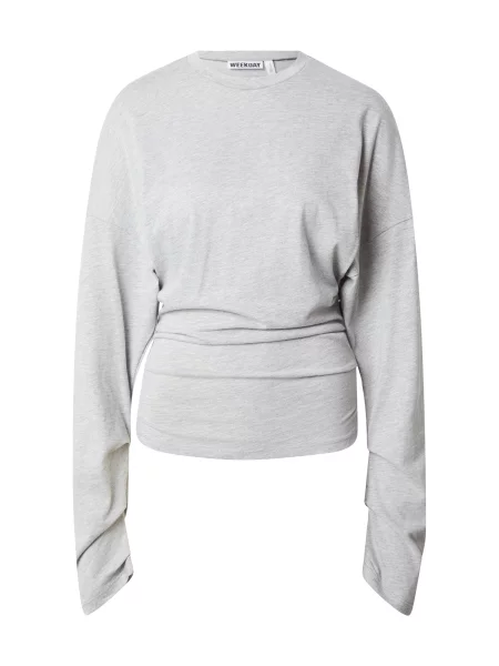 WEEKDAY Tricou Georgina amestecat gri