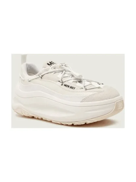 Moon Boot Sneakers MB XLACE cu adaos de piele alb