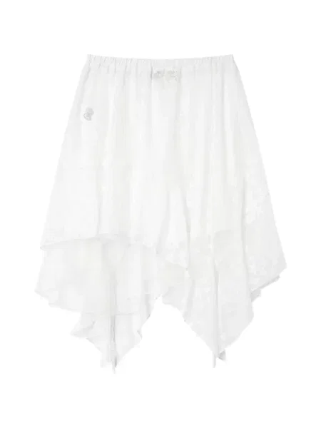 Fusta mini Mini Cream cu imagine alb