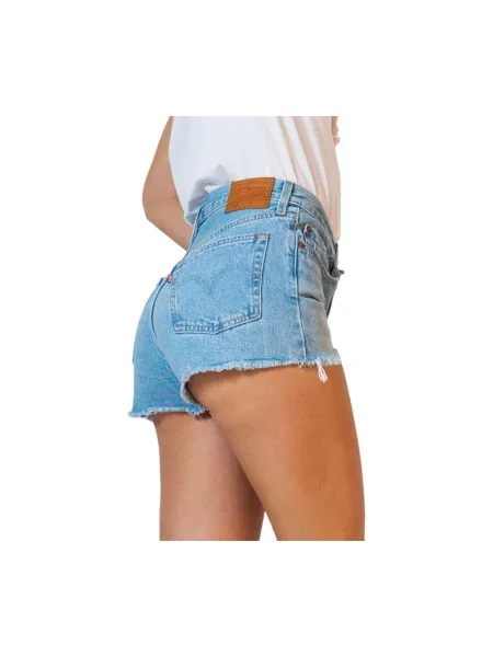 Szorty jeansowe o kroju mom fit z 5 model Levi's niebieskie