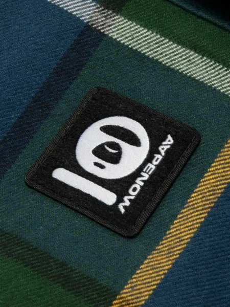 Cămașă Aape By A Bathing Ape în carouri albastru