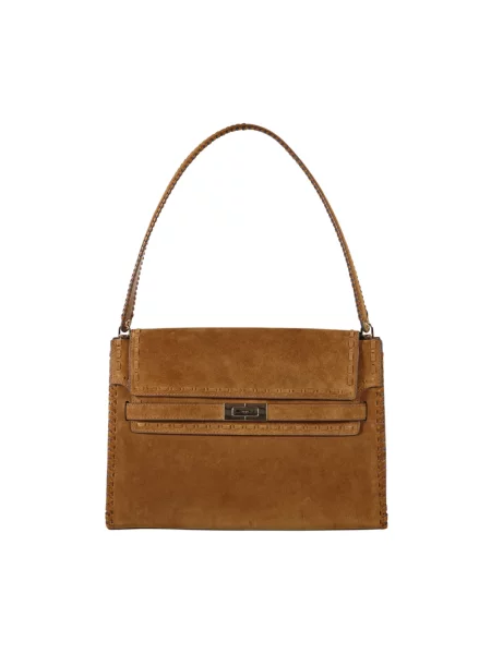 Torebka Tory Burch zamszowa brązowa