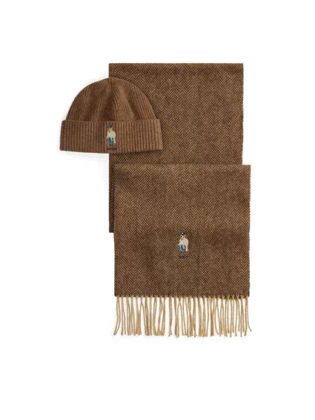 Polo Ralph Lauren Sál és sapka szett barna