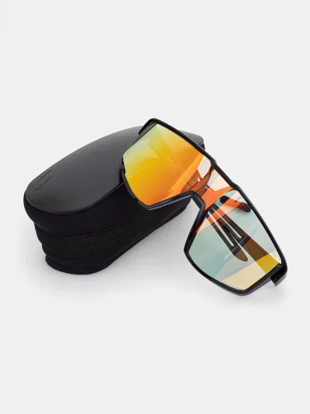 Okulary przeciwsłoneczne Julbo Fury Reactiv Light Amplifier shiny black/multilayer red czarne