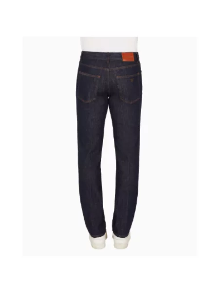 Jeansy straight leg Emporio Armani niebieskie