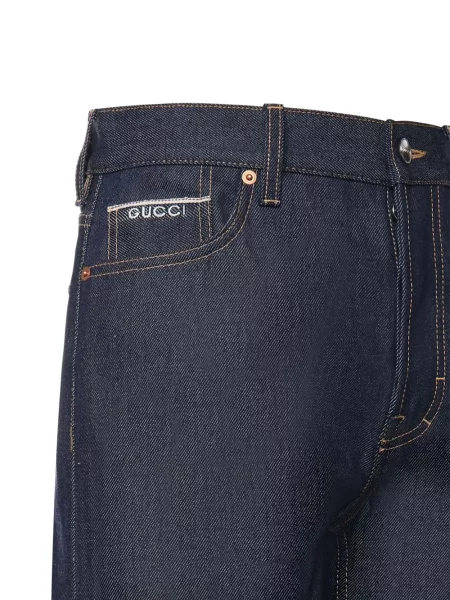 Pantaloni Gucci cu autograf albastru