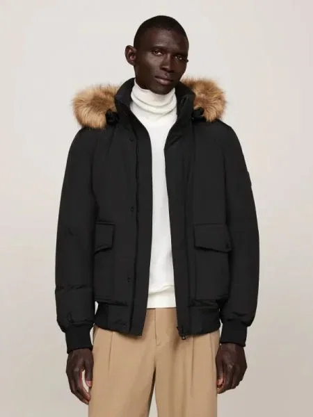 Tommy Hilfiger De puf geacă bomber ROCKIE | negru