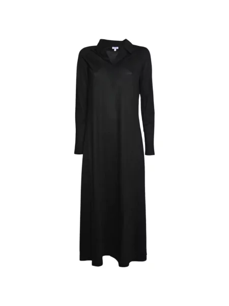 Gulerat lung rochie maxi Aspesi negru
