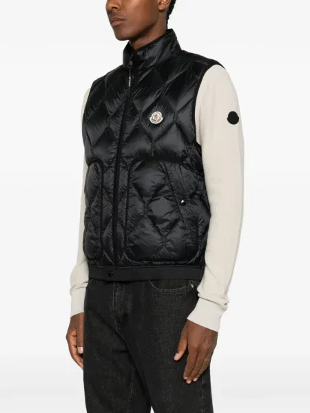 Matlasat vestă Moncler negru