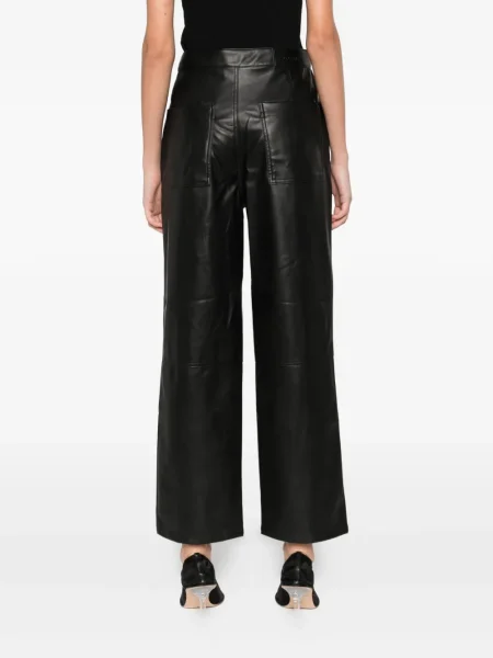 Pantaloni Dkny din piele negru