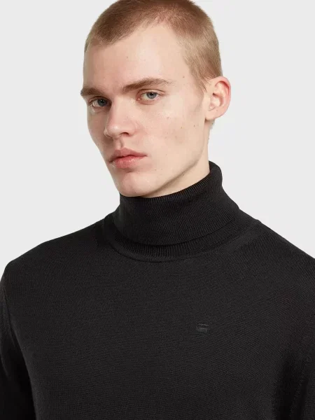 Вовняна водолазка G-star Raw чорна