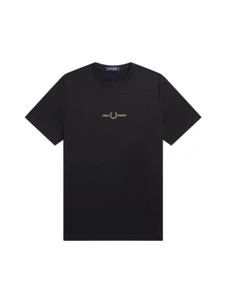 Haftowana koszulka Fred Perry czarna