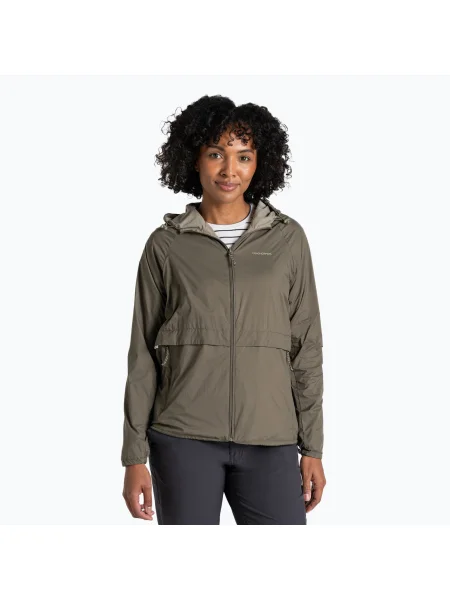 Дамско яке за вятър Craghoppers NosiLife Rosa Reversible wild olive / vert кафяво