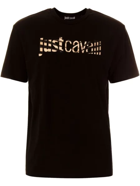 Tricou Just Cavalli cu broderie negru