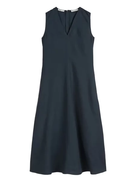 Rochie midi Marc O'polo fără mâneci cu decolteu în V până la genunchi albastru