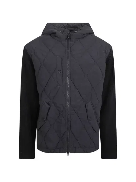 Geacă Stone Island cu glugă cu strasuri negru