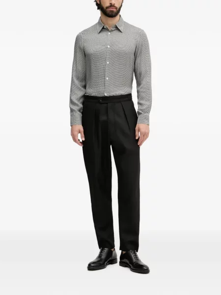 Lung cămașă Armani Exchange cu imagine gri