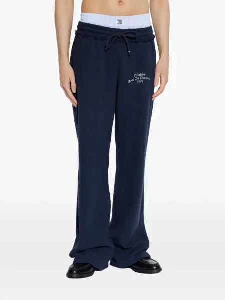 Pletené kalhoty Misbhv modré