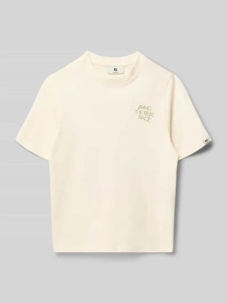 Damski t-shirt o kroju regular fit z nadrukiem z napisem Garcia