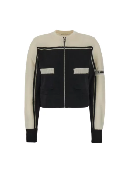 Wielobarwność kardigan Palm Angels wełniany z autografem