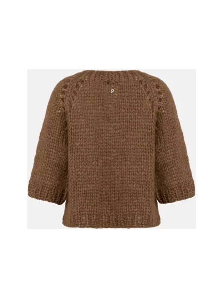 Dzianinowy sweter Dondup brązowy