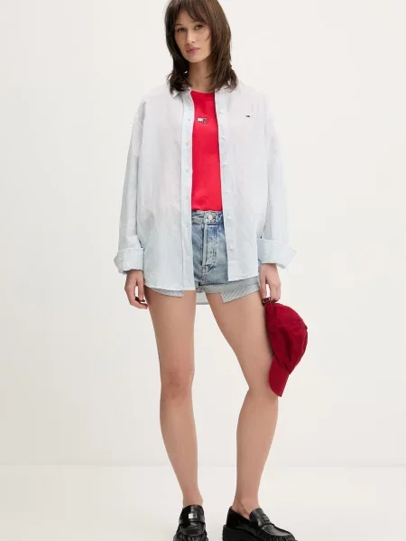 Tommy Jeans kratke hlače denim modra
