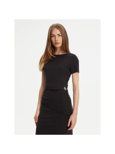 Guess T-Shirt Regular Fit μαύρο