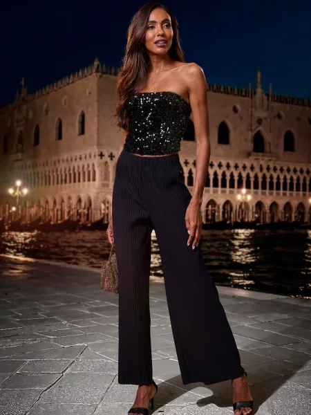 LASCANA Pantaloni negru