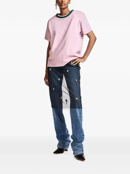 Gulerat tricou Essentiel Antwerp roz