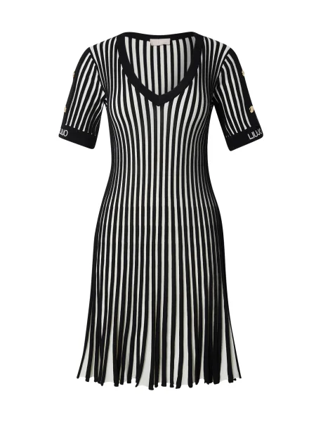 Liu Jo Rochie tricotat Maglia negru alb