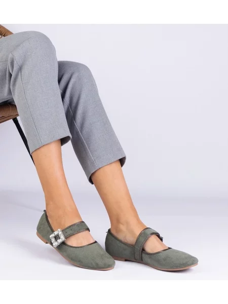 Balerinke D/ceo z zaponko s kristali zelena