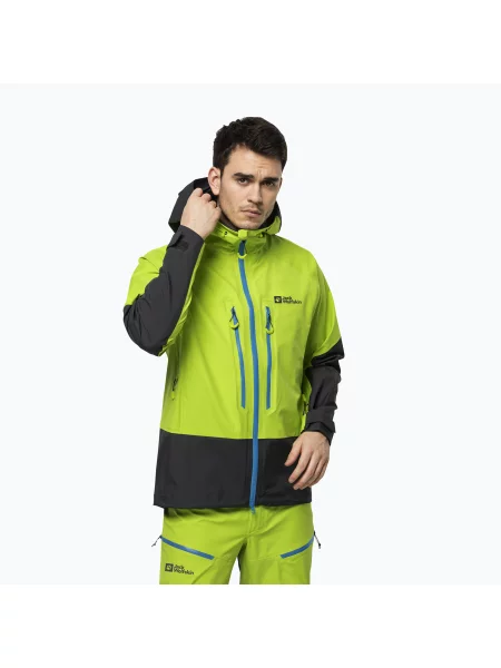 Мъжко ски яке Jack Wolfskin Alpspitze 3L lime зелено