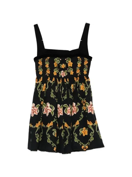 Rochie mini Agua By Agua Bendita cu model floral de costum negru