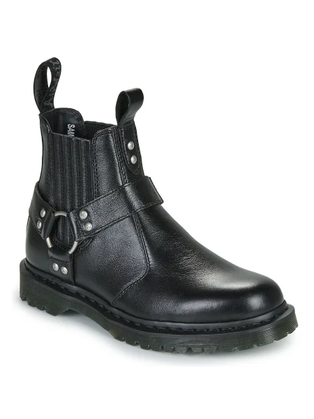 Pantofi Dr. Martens din piele cu toc plat negru