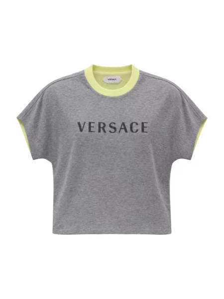 Koszulka Versace z logo szara