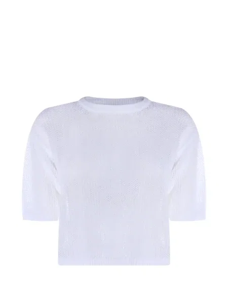 Dzianinowa koszulka Antonelli biała