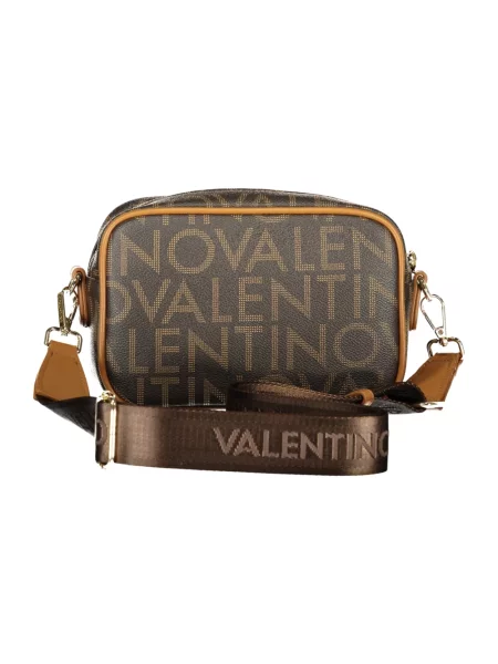 Lniana torebka Valentino By Mario Valentino brązowa