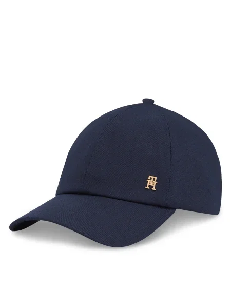 Шапка с козирка Tommy Hilfiger с изчистен дизайн тъмносиньо