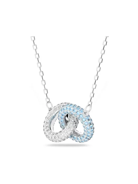 Naszyjnik Swarovski z kamieniami niebieski