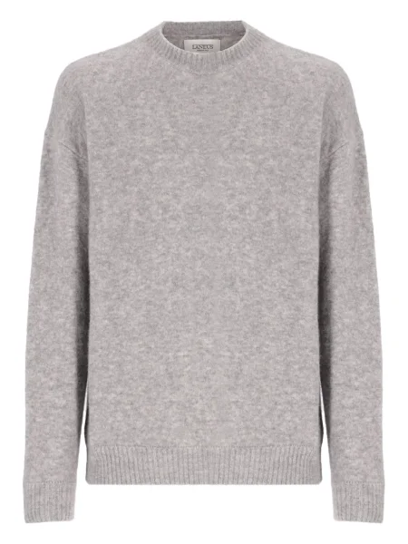 Pulover Laneus cu decolteu rotund gri