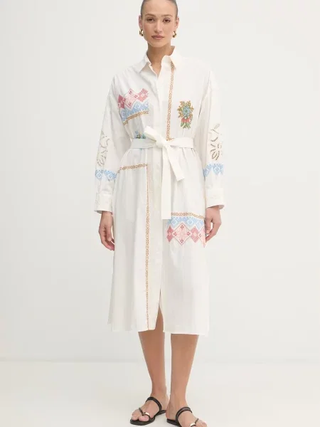 Weekend Max Mara sukienka koszulowa GRU beżowa
