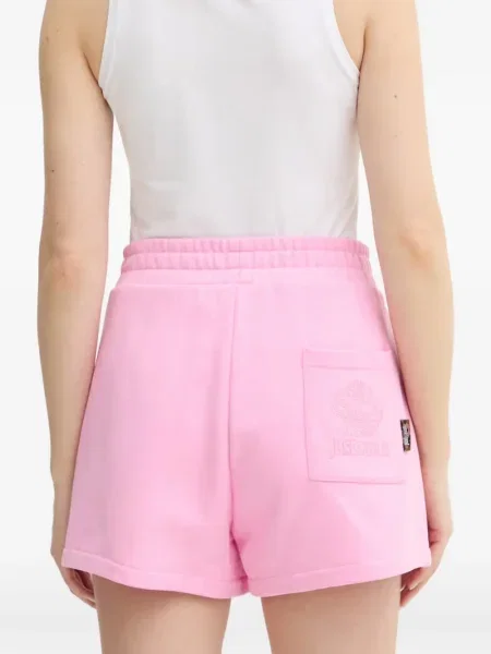 Pantaloni scurți Just Cavalli cu broderie roz