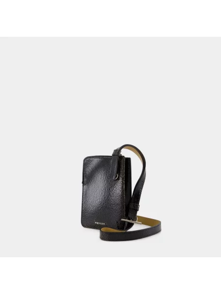 Torba crossbody Alexander Mcqueen zamszowa czarna