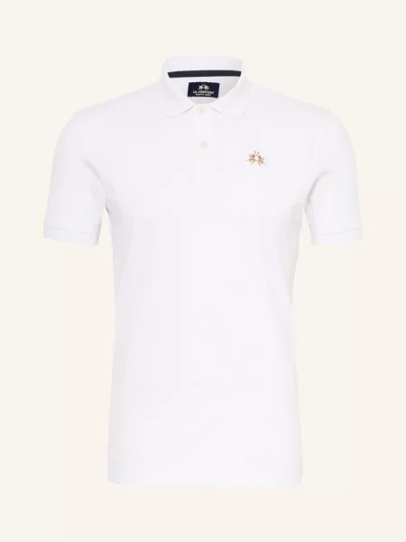 La Martina Polokošile Z Piké Slim Fit bílá