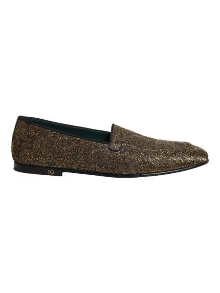 Półbuty Dolce And Gabbana skórzane casual żółte