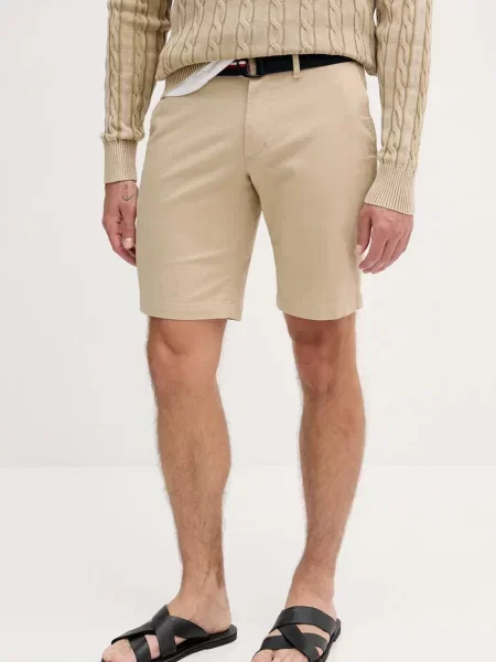Къс панталон Tommy Hilfiger мъжки бежово